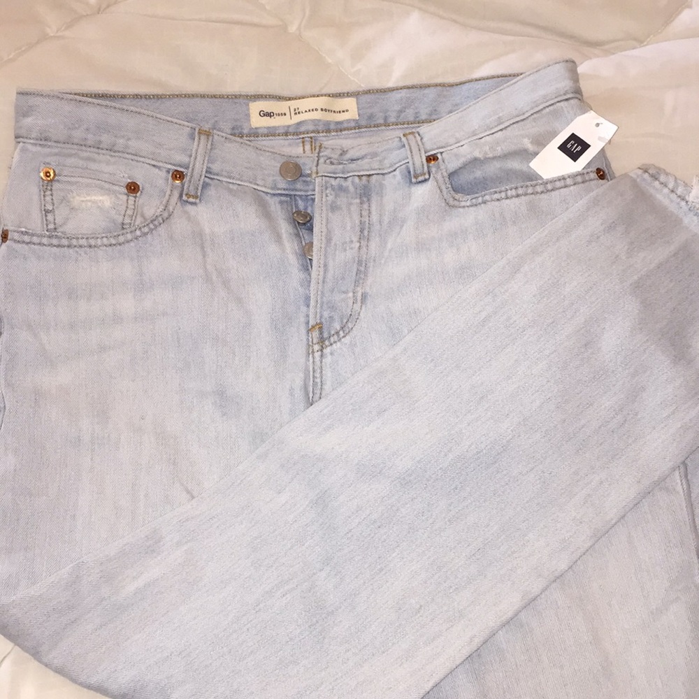 Gap relaxed fit slightly distressed jeans